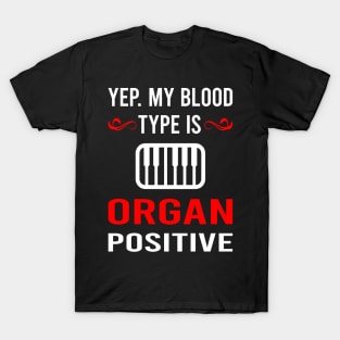 Blood Type Organ Organist T-Shirt